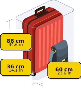 Size L locker dimensions