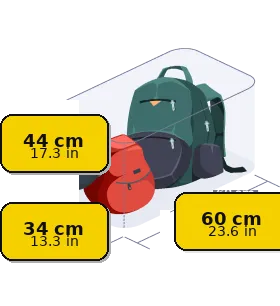 Size S locker dimensions